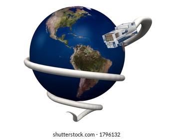 Lan cable around the Earth