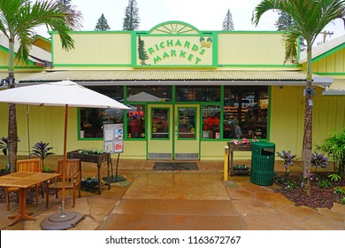 LANAI, HAWAII -31 MAR 2018- View Of A Building In The Center Of Lanai City, Former Home Of The Dole Plantation On The Island Of Lanai, HI. 