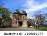 Lancaster Castle is a medieval castle founded in the 11th century on the site of a Roman fort.