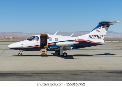 LANCASTER, CA/USA - NOVEMBER 2, 2019: image of 2008 Eclipse Aviation Corp EA500 with registration N227UH shown at William J Fox Airfield.