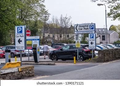 Lancaster England Uk April 18 2019 Entrance To Visitor And Outpatient Car Park