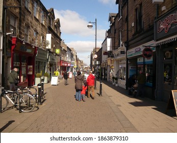 LANCASTER LANCASHIRE ENGLAND MARCH 2015.
Penny Street And Shops In The City Centre.