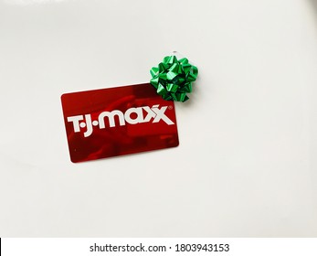 Lancaster, Ohio/USA-August 2020; TJ Maxx Store Gift Card