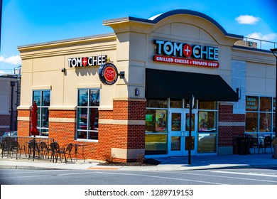 Lancaster, PA, USA - March 5, 2018: Tom And Chee Is An American Fast Food, Casual Restaurant That Was Featured On TV’s Shark Tank With 15 Locations.