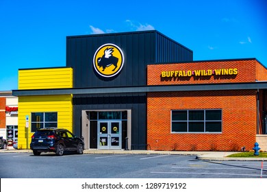 Lancaster, PA, USA - March 5, 2018: Buffalo Wild Wings Is An American Casual Dining Restaurant And Sports Bar Franchise With Over 1,200 Locations.