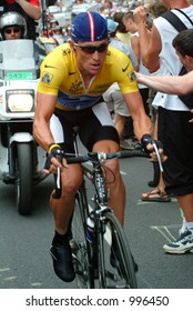 Lance Armstrong on the  Alpe D'Huez Time Trial Tour de France 2004