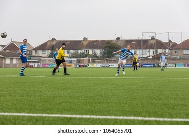 Lancing, England; 25th March 2018; Action Shots, Sunday League Amatur Football Match Between Hillside Rangers FC And AFC Beavers FC. Player Shoots