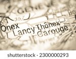Lancy Thonex on a geographical map of Switzerland