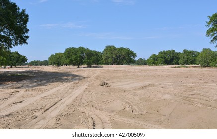 Land being prepared for construction of a golf course.