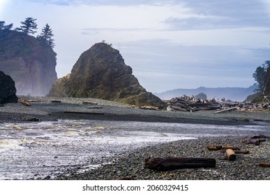 Land formations at Ruby Beach in Washington State.