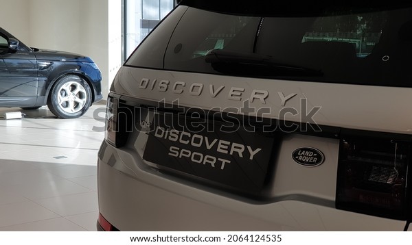 Land Rover Range Rover\
Discovery Sport Electric 2021 2022 showroom in Orebro Sweden on\
20.10.2021