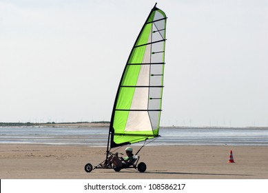 Land Sailing On The Summer Beach