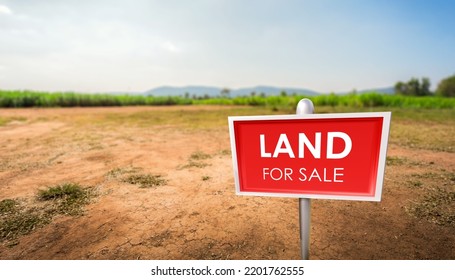 Land Sale Sign Against Trimmed Lawn Stock Photo 2201762555 | Shutterstock