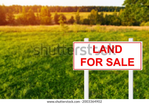 Land Sale Sign Real Estate Conceptual Stock Photo 2003364902 | Shutterstock