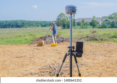 Gnss Images Stock Photos Vectors Shutterstock - land surveyor set up gps gnss instrument on the field