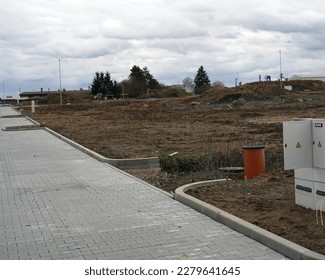 Land that is being prepared for real estate construction. - Shutterstock ID 2279641645