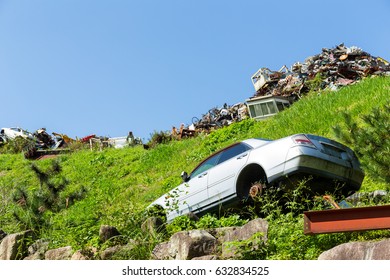 Landfill with blue sky - Powered by Shutterstock