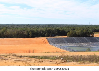 Landfill Using Geomembrane Cap. Empty Space Left For Words.