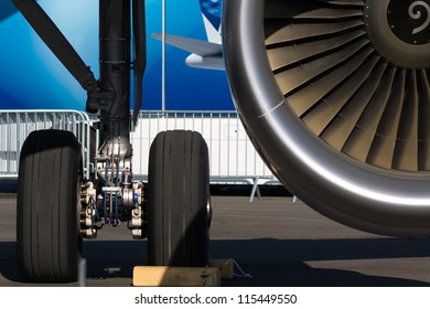 Landing Gear, And A Fragment Of A Jet Engine.