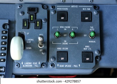 Landing Gear Lever And Anti-ice Control Panel