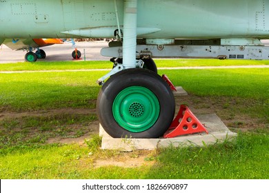 The Landing Gear Of An Old Military Aircraft.