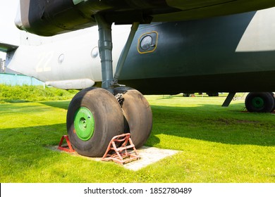 The Landing Gear Of An Old Military Aircraft.