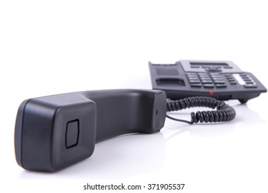 Landline Off The Hook On White Background