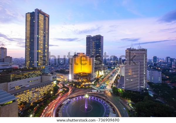 Landmark Jakarta City Indonesia Stock Photo (Edit Now) 736909690