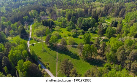 Landmark Of Novosibirsk: Botanical Garden Of The Academy Of Sciences, Akademgorodok From Height