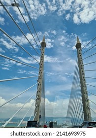 Landmark of Penang; the Penang Bridge, linking the Malay Penisular mainland to the Penang Island.