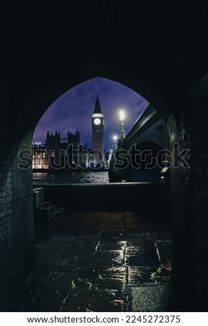Similar – Image, Stock Photo Rain at night under an awning with lights