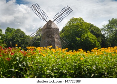 Landmark windmill at Water Mill Long Island, NY