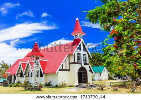 Similar – Foto Bild Kirche mit Baum und Gras im Vordergrund