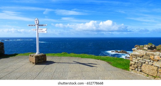 Lands End Sign In Cornwall