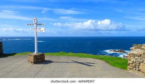 Lands End Sign In Cornwall