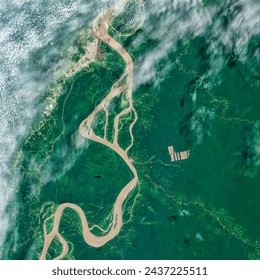 Landsat 8 Detects New Deforestation in Peru. Free, openaccess imagery helps scientists monitor remote areas and protect tropical forests. Elements of this image furnished by NASA.
