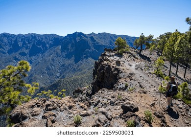 Landscaoe in Bejenado Peak in Caldera De Taburiente, La Palma, Canary Islands, Spain