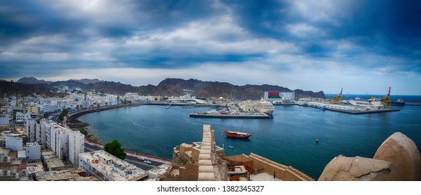 Landscap of Mutrah Corniche in Muscat, Oman