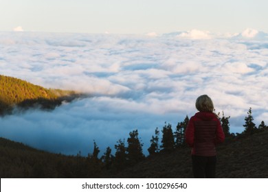 Landscape above clouds