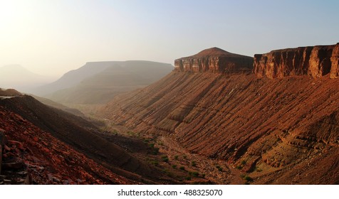 Landscape With Adrar Mountain, Rocks And Gorge, Mauritania