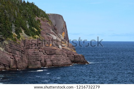 landscape along the Killick Coast, coastline near Flatrock seen  from the Stiles Cove Path, East Coast trail Avalon Peninsula; Newfoundland Canada