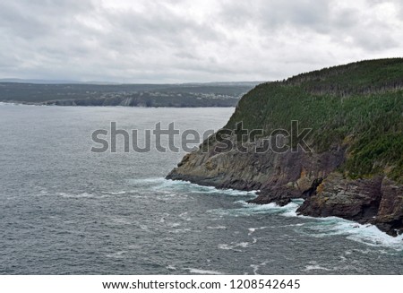 landscape along the Killick Coast, near Church Cove seen  from the Father's Trail Path, East Coast trail Avalon Peninsula; Newfoundland Canada