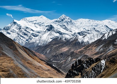 Landscape Of Annapurna Circuit, Himalaya, Nepal