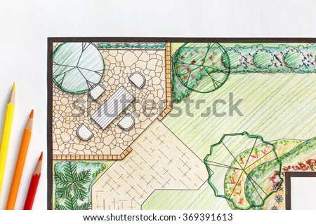 Landscape architect design backyard plan