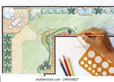 Landscape Architect Design L Shape Garden Plan