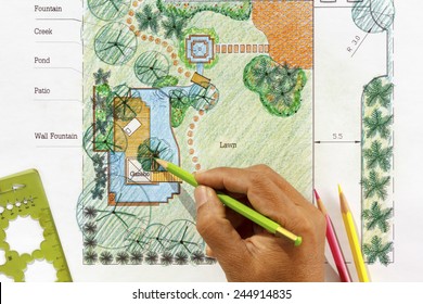 Landscape Architect Design Water Garden Plans For Backyard