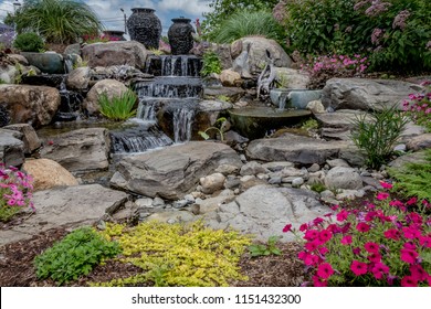 Landscape Architecture With Water Features For Summer Garden