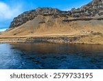 The landscape around Orustuholl (Battle Hill) and the Fossalar River
in Iceland. A unique island in the North Atlantic.