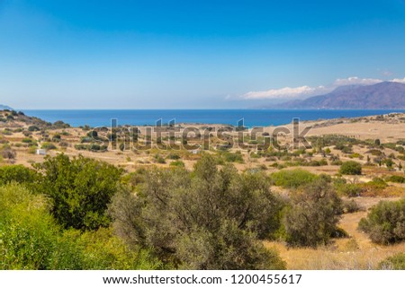 Landscape around the village of Pitsidia, Crete island, Greece