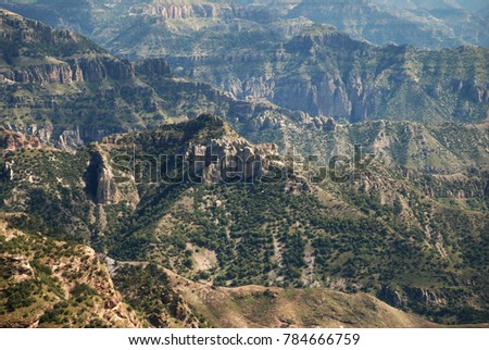 Similar – Landscape with views from the Montserrat mountain in Barcelona